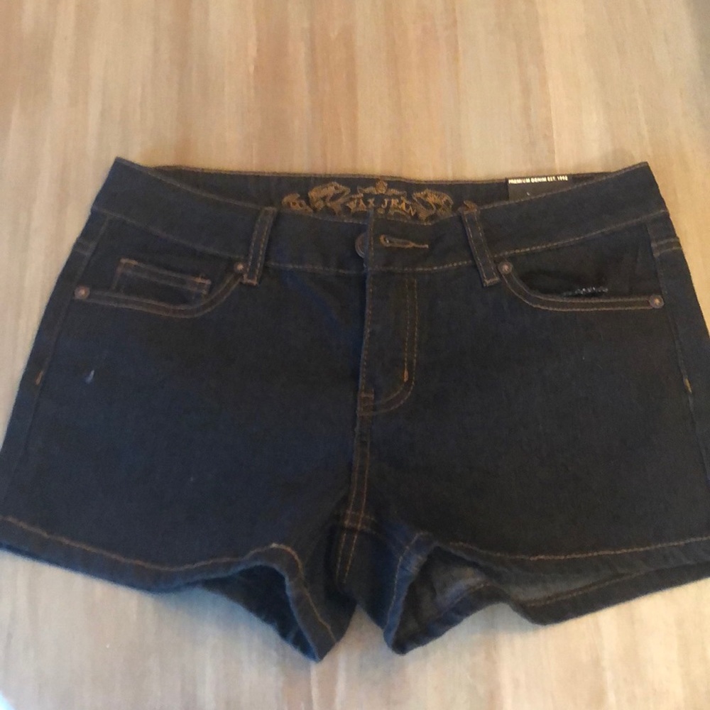Dark wash Low Rise Shorts